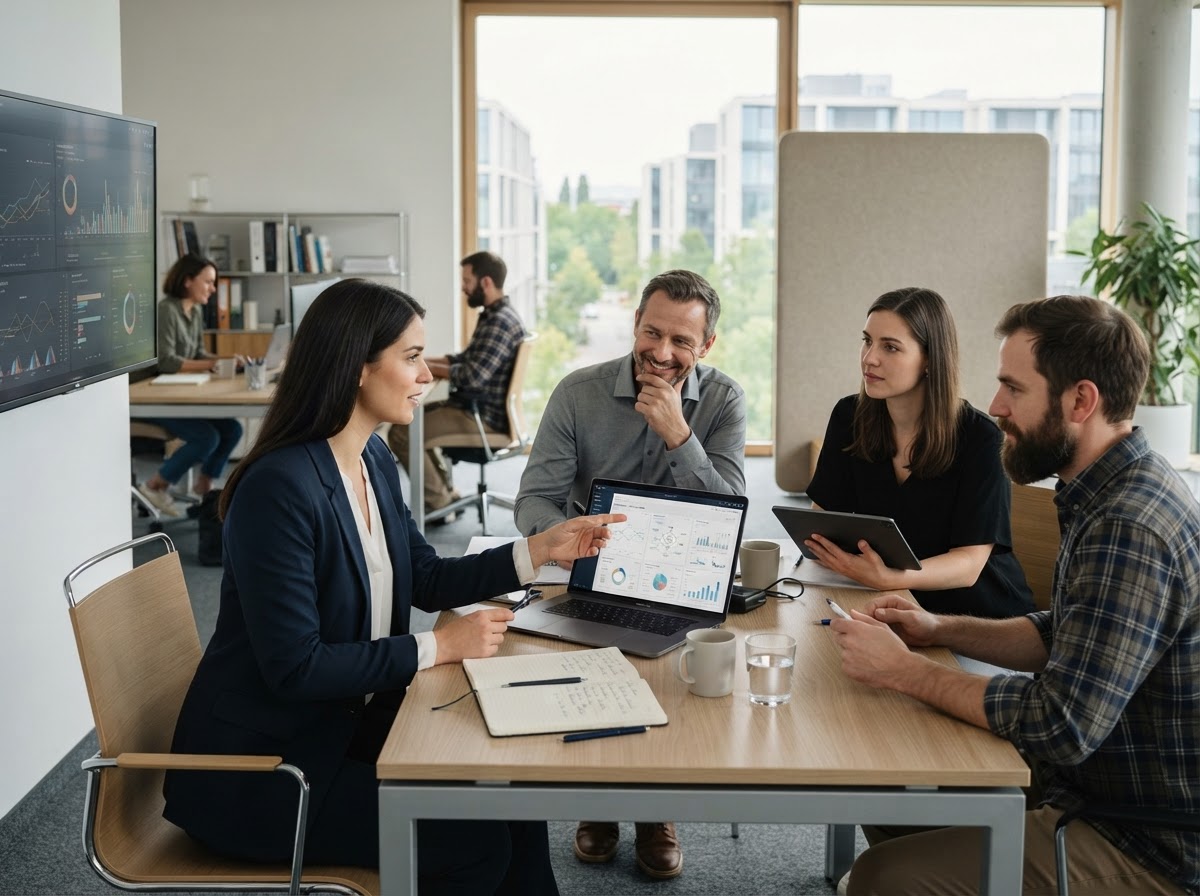 Fenalix Team bei der Arbeit an der Analyseplattform
